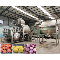 3 In 1 Aardappelschillen En Snijden Machine Tomaat En Zoete Aardappel Stoomschilmachine Met Kern Plc Componenten Motormotor