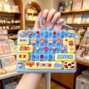 Jouet anti-stress mignon en forme de clavier de dessin animé, à bulles à presser, pour enfants, pour la décompression sur le bureau - Product Image 5