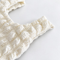 Mini sac fourre-tout en tissu texturé avec poignée nouée, pliable, léger, motif quadrillé, simple couche, pour femme, pour le quotidien