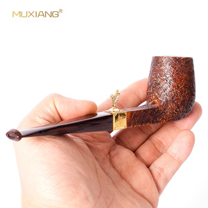Muxiang Tobacco Pipe Italian Briar Root Burl Straight Type Luxury Business Style Judge Pipe - Product Image 1