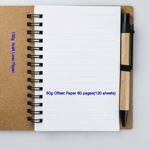 Kraft Paper <b>Note</b> <b>Book</b> Combination <b>Note</b> Paper Convenience Stickers Many Times Use Notice Stickers Set Customization <b>A5</b> Size - Product Image 3