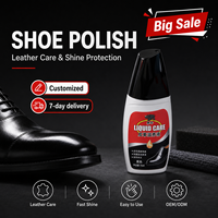Hei Niu - Betún para Zapatos con Acabado Mate Esmerilado de 75 ml, Color Negro Toro, Líquido Nutritivo para Cuero, Antihuellas, Fácil de Limpiar, para Hombre/Mujer