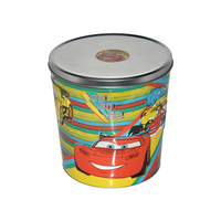 Seau à pop-corn imprimé personnalisé en étain Boîtes de pop-corn de haute qualité en gros Boîte à pop-corn décorative promotionnelle avec couvercle