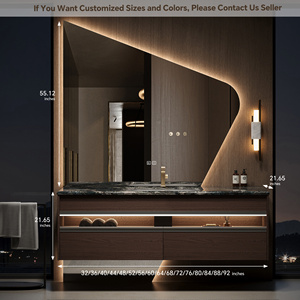 Classic Minimalist Style <strong>Bathroom</strong> <strong>Vanity</strong> with Single Sink, Smart Mirror for Minimalist <strong>Bathrooms</strong> - Product Image 2