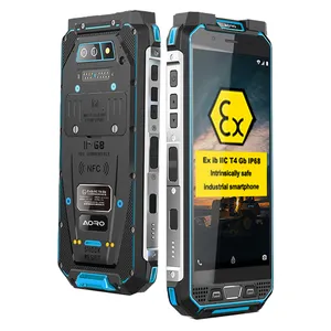 Ponsel pintar Android, zona atex 1/21 digital aman secara manual untuk ponsel uhf tahan ledakan