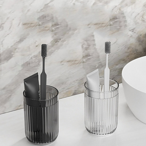 Vaso de Viaje Multifuncional Transparente para Enjuague Bucal, Vaso Portátil para Enjuague Bucal y Pasta de Dientes - Product Image 1