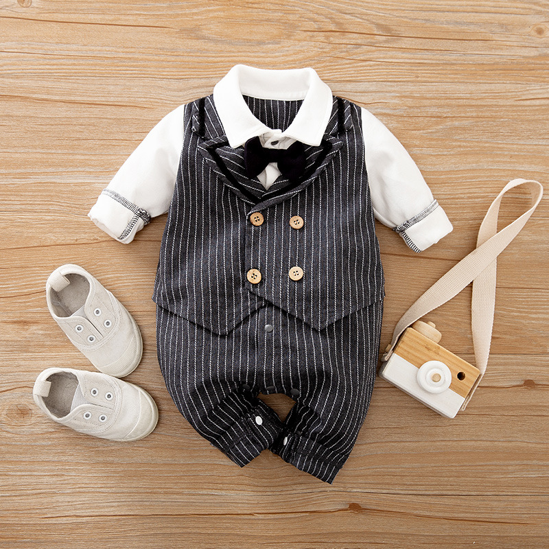 LTY2364 Gray Vertical Strip Gentleman (Cotton + Polyester)