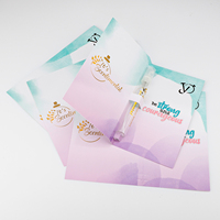 Cartes d'échantillons de parfum personnalisées avec logo d'entreprise imprimé, cartes de test de parfum, flacons vaporisateurs de 1 ml, 2 ml, 3 ml et cartes pour parfum