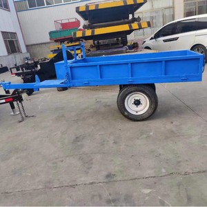 Remolque Agrícola para Tractor, Uso Agrícola, Alto Nivel de Seguridad, Transporte de Carga de 2 Ruedas, Diseño Metálico Azul - Product Image 1
