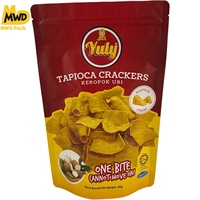 Processus d'estampage à chaud Doypack pochette d'emballage alimentaire avec fermeture à glissière pour collation croustillant riz craquelins emballage debout pochette