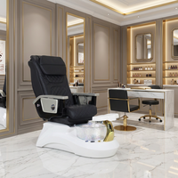 Système de spa pour les pieds sans tuyauterie, pompe de vidange, fauteuil de manucure, massage, pédicure, salon de beauté professionnel, luxe moderne