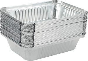 Bandejas Cuadradas para Hornear Pizza de 9x9x2 Pulgadas, Bandeja Cuadrada Desechable de Aluminio para Pizza con Tapa - Product Image 3