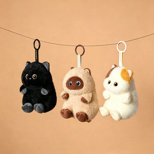 Bobova Peluche Créative Brodé Chaton, <span class=keywords><strong>Doudou</strong></span>, Porte-clés pour Sac à Dos, Rembourrage en Coton PP, Cadeau d'Anniversaire pour Amis - Product Image 2