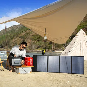 Solar Portable Power Station System Home Outdoor 1KW 2KW 3KW 5KW Pure Sine Wave Inverter MPPT Generator Foldable Solar Panels
