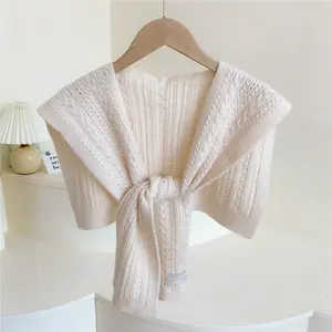 luxury ladies cashmere shawl crochet mohair winter wool scarf for women