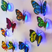 Lampe murale papillon 3D stéréoscopique pour mariage, fête, ambiance festive, décoration de vacances, Ramadan, remise de diplôme, festival