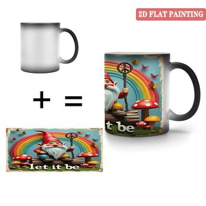 Mug en céramique noir givré 11oz, tasse magique changeante de couleur, pour les boissons quotidiennes - Product Image 4