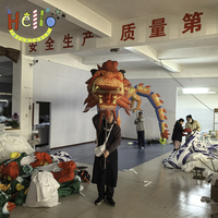 Marionnettes de dragon chinoises personnalisées, dragon gonflable à main pour la publicité