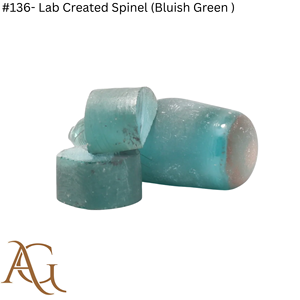 Espinela Cultivada en Laboratorio # 136 Esferas de espinela (verde azulado) creadas en laboratorio, piedras preciosas en bruto sintéticas, simuladas, de fusión por llama - Product Image 6