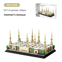 Wange 4228 Arabie Saoudite Médine Mosquée du Prophète Briques de construction en plastique ABS à petites particules Jouets éducatifs pour enfants