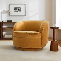 Fauteuil de loisir contemporain en bois massif brun, revêtement en velours, meubles de bureau à domicile, canapé de salon
