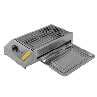 Gril électrique sans fumée antiadhésif commercial 2500W BBQ en acier inoxydable et en aluminium pour la maison et le restaurant