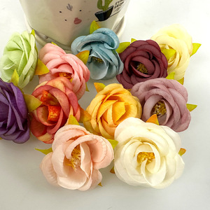 Cabeza de Rosa de Seda de 5 cm de Alto, Simulación Realista, Reutilizable, Decoración para Bodas y Hogar - Product Image 1