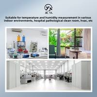 CWS86 Indoor Wall-mounted Temperature Humidity Transmitter IP30 Rated 1 Year Warranty OEM/ODM RS485 LCD Display ABS Star Meter