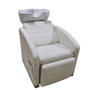 Chaise de lavage de cheveux confortable Kisen avec bac en céramique réglable pour salon de coiffure et équipement de salon de beauté - Product Image 2