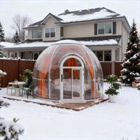 Maison bulle moderne en forme de dôme, design européen, forme ronde, espace de 4 m, transparente, résistante à l'eau, villa extérieure, cuisine