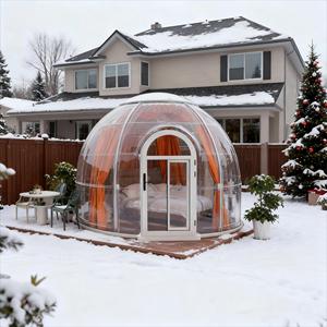 Maison bulle moderne en forme <span class=keywords><strong>de</strong></span> dôme, design européen, forme ronde, espace <span class=keywords><strong>de</strong></span> 4 m, transparente, résistante à l'eau, villa extérieure, cuisine - Product Image 5