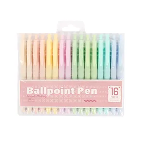 Colourcolor pena bolpoin plastik 1.0mm, tahan lama 1.0mm lebar menulis perlengkapan kantor