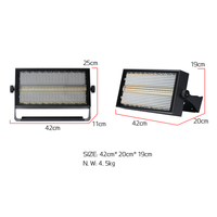 Redsun 500W LED RGBW 4-en-1 100+60 segments Strobe Lumière Super Lumineuse DJ Wash Bar Effets d'éclairage de Scène Contrôle DMX IP33 Ra80