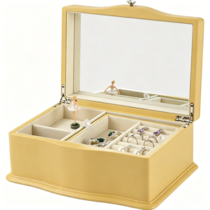 Recyclable Modern Wood Musical Jewelry <b>Boxes</b> Custom Inner Lining For Mothers Day Valentine And Children Holiday Gifts - Product Image 4