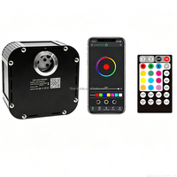 Kit de plafonnier à fibres optiques 50W avec effet scintillant, contrôle Bluetooth ou DMX, télécommande RF murale haute puissance pour usage intérieur
