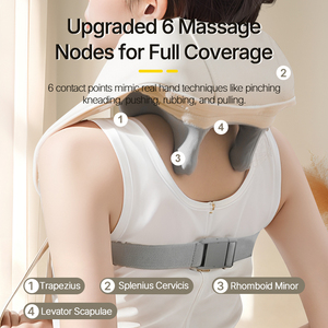 customization With Heat <b>Machine</b> Health Best Electric Shiatsu <b>Kneading</b> Cordless Full Body Use Neck and Shoulder Massager - Product Image 4