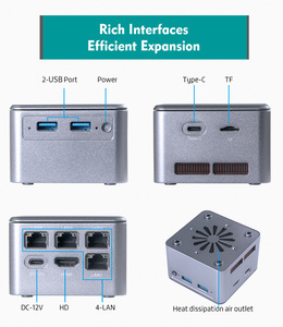 Mini PC NUC C-BOX-M3 avec 4 ports LAN, 2 ports USB, processeur Intel de 12e génération (N150, N100, N305, N300), DDR5 intégré (8 Go/16 Go), 1 port HD/Type-C, compatible Windows 10/11 - Product Image 3