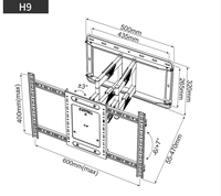 Soporte de Pared para TV Kaloc, para Monitores LCD de 55-90 Pulgadas, Soporte con Máximo VESA 600*400mm H9