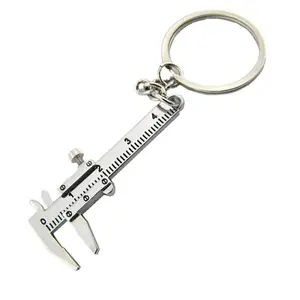 creative idea metal Vernier caliper key chain for girls