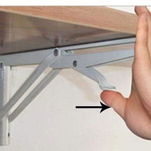Heavy Duty Metal Folding <strong>Shelf</strong> <strong>Brackets</strong> <strong>Triangle</strong> Table Bench Collapsible <strong>Shelf</strong> <strong>Bracket</strong> - Product Image 5