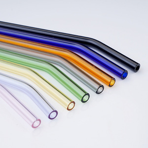 Offre Spéciale – Ensemble de 5 Pailles en Verre Borosilicate Réutilisables et Colorées pour Jus, Thé, Café et Eau - Product Image 2