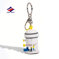 Longzhiyu, usine avec 20 ans d'expérience, fabrication sur mesure de porte-clés OEM, pendentif en caoutchouc 3D de dessin animé, porte-clés cadeau, porte-clés mignon en PVC à partir de votre conception