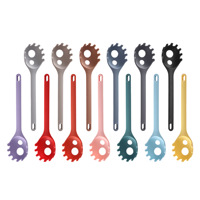 Cuillère à pâtes en silicone multicolore résistante aux hautes températures, cuillère à poudre, passoire pour fondue chinoise, cuillère filtrante pour pâtes