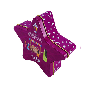 Irregularly Shaped Offset Printed 4-Color CMYK Star Shape Tinplate Cake Biscuit Holiday Guangdong Origin Metal Gift <strong>Tin</strong> I315 - Product Image 6