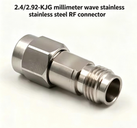 Connecteur à ondes millimétriques 2,4/2,92-KJG, femelle 2,4 mm vers mâle 2,92 mm, 50 ohms, adaptateur de test haute précision en acier inoxydable