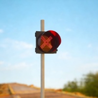 Feux de signalisation LED à simple face, croix rouge et flèche verte, directement de l'usine