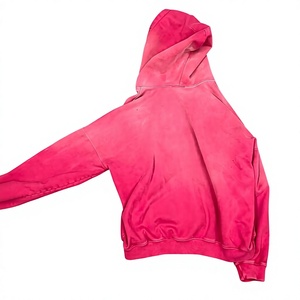Sudadera con Capucha Estilo Acid Wash, Logotipo Personalizado, Algodón Grueso, Oversize, Vintage, Acabado Desgastado, Puños Acanalados, Ropa Urbana - Product Image 2