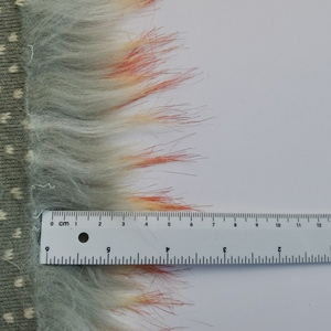 Copridivano e Cuscino in <span class=keywords><strong>Pelliccia</strong></span> Sintetica Stampata, Caldo e alla Moda per Autunno e Inverno, Tessuto per la Casa in 100% Poliestere, <span class=keywords><strong>Arancione</strong></span> e Grigio - Product Image 4