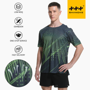 T-shirt da <span class=keywords><strong>uomo</strong></span> per maratona in poliestere 100% <span class=keywords><strong>a</strong></span> <span class=keywords><strong>rete</strong></span>, personalizzabile con logo stampato <span class=keywords><strong>a</strong></span> sublimazione, asciugatura rapida, girocollo - Product Image 1