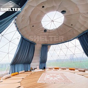 Lớn 18M 20m 25M 30m Đường kính thép geodesic mái vòm lều cho sự kiện Yoga bên đám cưới marquee - Product Image 3